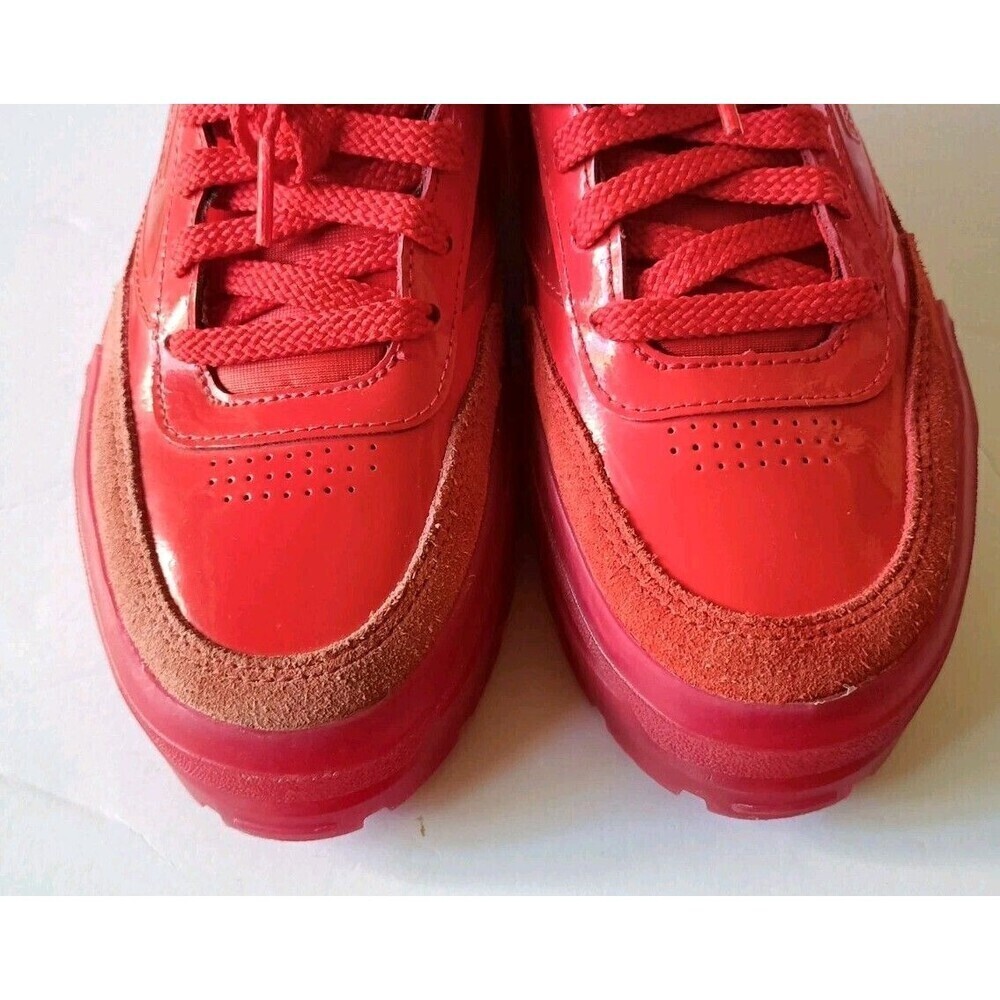 Reebok Cardi B Sneakers Size 5 Red Coated Club C Double Bubble Gum Bottom - Picture 8 of 13